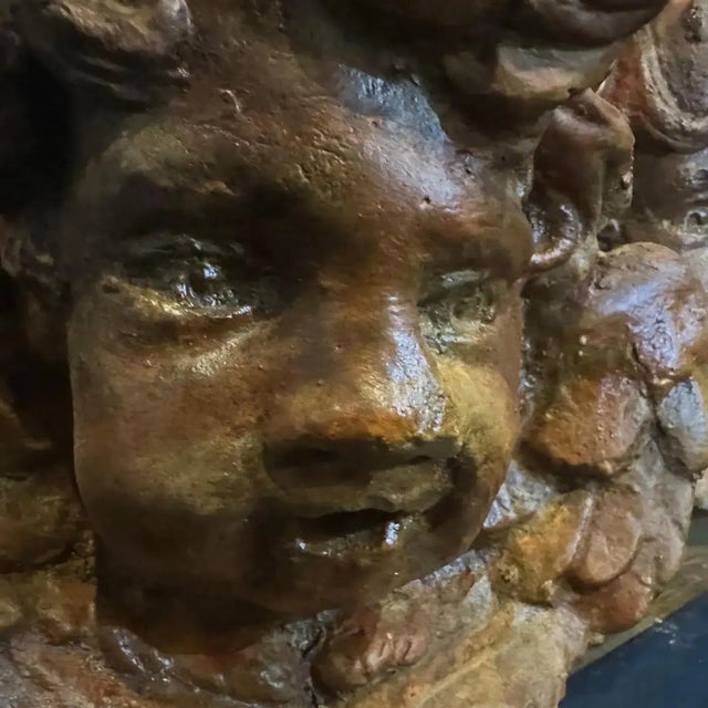 Set of Two 1930s Baroque Style Stone Sicilian Angels For Sale - Image 10 of 12