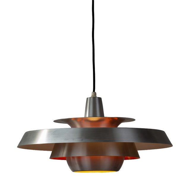 Vintage Aluminum Pendant Lamp by David Mogensen for Superlight, 1980s For Sale
