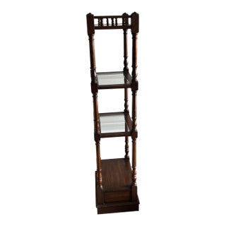 Vintage Pennsylvania House Solid Cherry Wood Étagère Display Shelf With Drawer For Sale