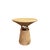 Contemporary Toffee GM Side Table in Stained Rattan and Glass Top by Popus Editions For Sale - Image 3 of 5