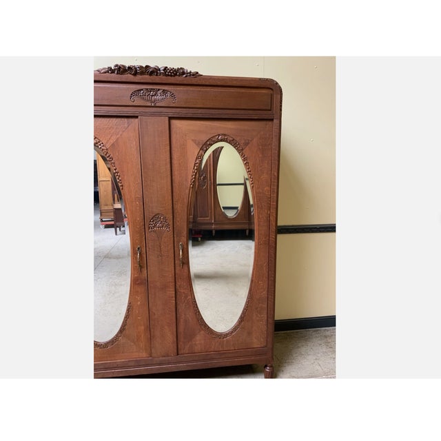 Antique Art Deco Wardrobe, 1925 For Sale - Image 10 of 13