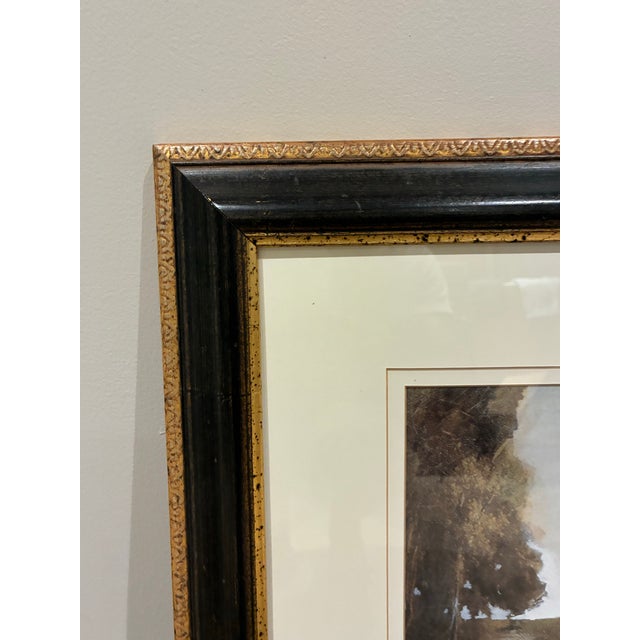 English Trowbridge Framed Landscape Print – Black & Gold Frame, 2001 For Sale - Image 3 of 5