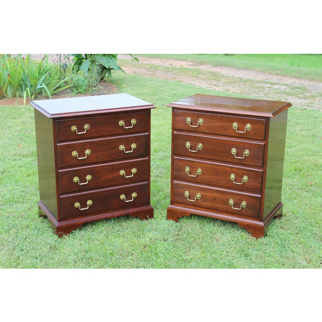 Stickley furniture is some of the finest that's still manufactured here in the US. These nightstands are crafted from...