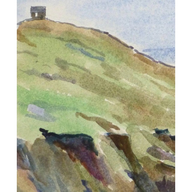 Traditional Tae, Vintage Watercolor Seascape - English Coast For Sale - Image 3 of 5