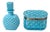 Glass and Crystal Bottle and Box with Lid, Set of 2 For Sale