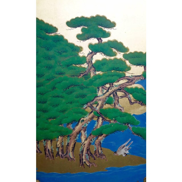 Japanese Kano School Multi Panel Screen For Sale - Image 5 of 10