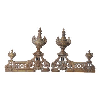 Antique Baroque Revival French Decorative Ornaments, Set of 2 For Sale