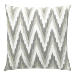 The House of Scalamandré Adras Ikat Weave Pillow, Mineral