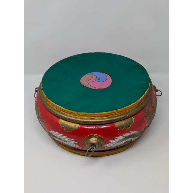 Chinese 1950s Handmade Tibetan Dhyāngro/Nga Ritual Drum For Sale - Image 3 of 9