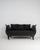 19th Century France Deep Ebony Black Carved Daybed With Upholstered Bolsters For Sale - Image 4 of 11