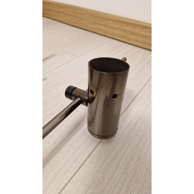 Vintage Wall Lamps in Burnished Chrome by Tito Agnoli for Oluce, 1960s, Set of 2 For Sale - Image 9 of 16