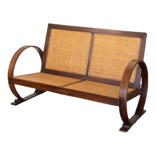 1940s French Art Deco Settee For Sale