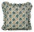 Fabdivine Handcrafted Block Print Frill Cushion Cover 22x22 Inch Off-White Linen- Pushpsamita For Sale