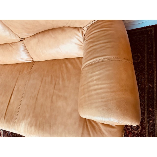 Chateau d'Ax Italian Leather 3 Seater Sofa Y2k For Sale - Image 9 of 17