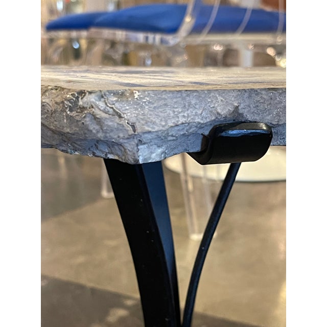 1980s Pair of Agate Top Accent Side Tables For Sale In Phoenix - Image 6 of 12