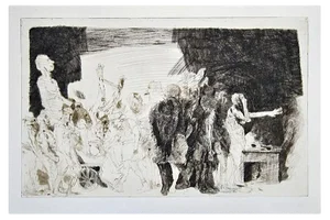 Der Transport - Original Etching and Drypoint by A. Hrdlicka - 1968 1968