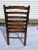 French Country Late 20th Century Vintage French Farmhouse Rush Seat Ladder Back Arm Chair For Sale - Image 3 of 4