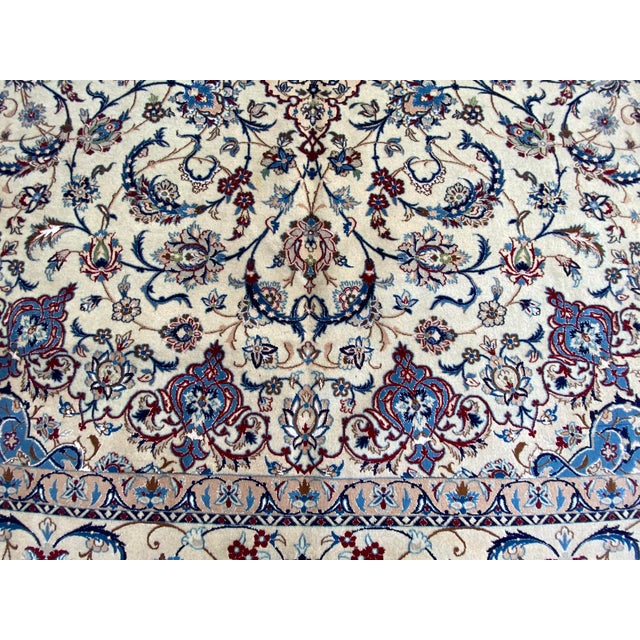 2000 - 2009 Persian Isfahan Fine Silk and Wool Rug 8'6 X 11'10 For Sale - Image 5 of 12