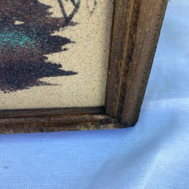 Native American Style Still Life Sand Art, Framed For Sale - Image 4 of 11