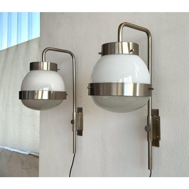 Delta Wall Sconces by Sergio Mazza for Artemide, Italy, 1960s, Set of 2 For Sale - Image 11 of 18