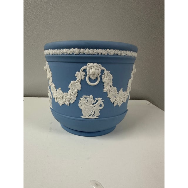 A classic reimagined for the connoisseur of timeless design, this Wedgwood Blue Jasperware Jardinière captures the poise...