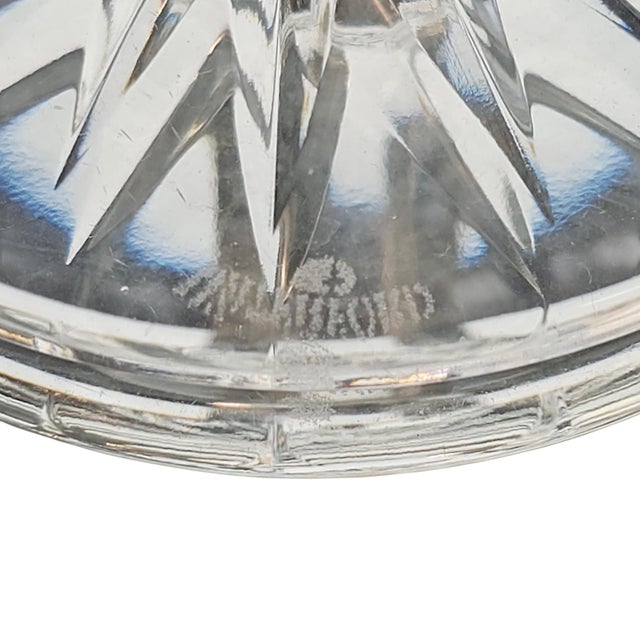 Glass Late 20th Century Waterford Lismore Hand Cut Crystal Water Goblets - a Pair For Sale - Image 7 of 7
