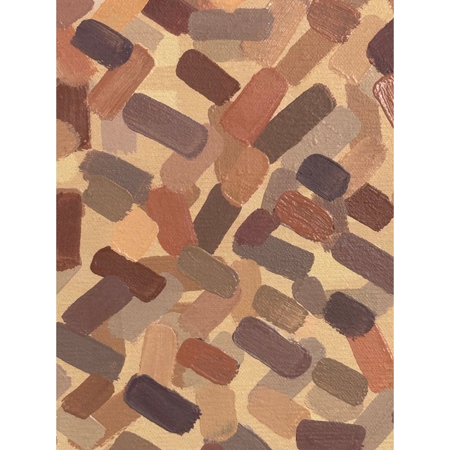 Mid 20th Century Vintage Monochromatic Abstract Painting For Sale - Image 5 of 9
