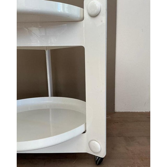 White Trolley by Luigi Massoni for Guzzini For Sale - Image 6 of 9