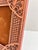 Brown 1970s Southwestern Tooled Leather Picture Frame With Croc Embossed Accents For Sale - Image 8 of 10