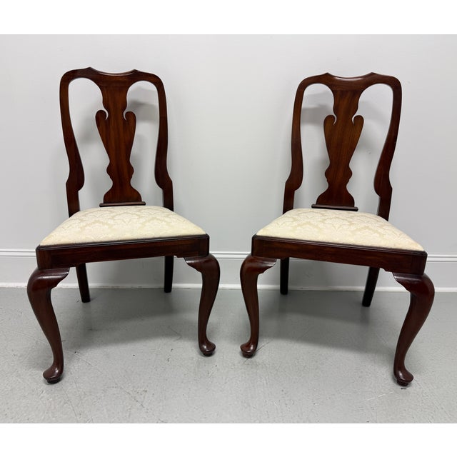Henkel Harris 110s 29 Solid Mahogany Queen Anne Dining Side Chair - Pair B For Sale - Image 12 of 12