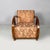 Italian Art Deco armchairs in wood and fabric, 1930s Pair of armchairs with squared seats and backrests, upholstered and...