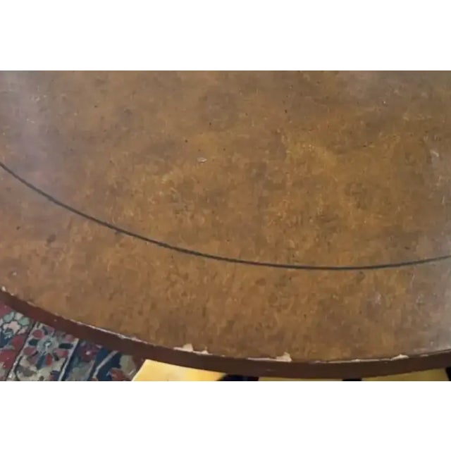 Mid Century Italian Gilt Wood and Birds Eye Maple Side Table For Sale - Image 9 of 11