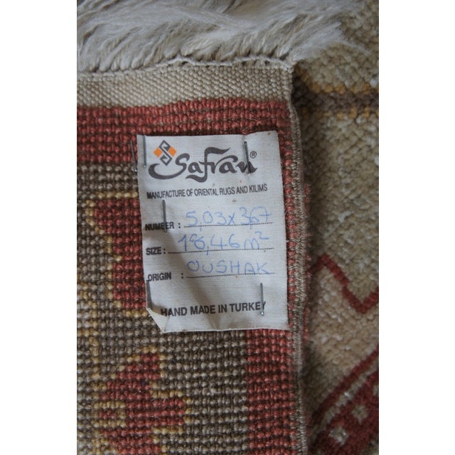 Vintage Turkish Hand Knotted Oushak Geometric Palace Area Rug Carpet 12' X 16.5' For Sale - Image 13 of 13