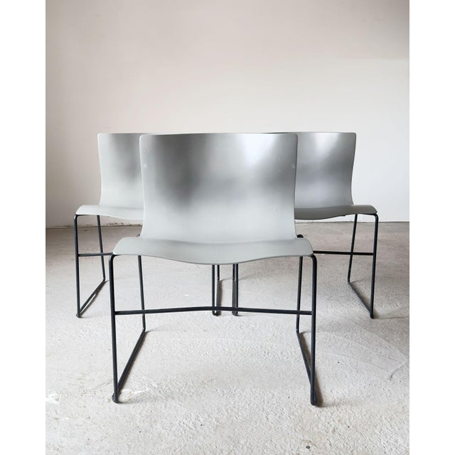 Silver Handkerchief Chairs by Massimo & Lella Vignelli for Knoll, 1980s, Set of 6 For Sale - Image 17 of 18