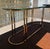 1970s Hollywood Regency Elliptical Brass Console Table For Sale - Image 11 of 11