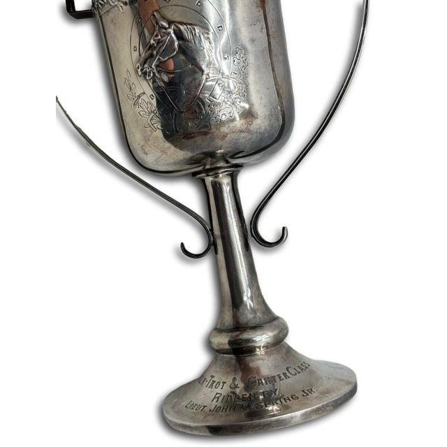 Outstanding Dated 1913 Completely Hand Made Sterling Silver San Miguel Brewery Sponser Horse Walk - Trot & Canter Class Trophy For Sale - Image 18 of 18