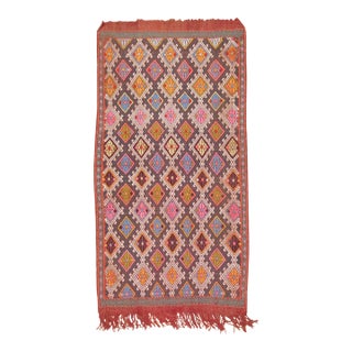 Geometric Colorful Jajim Flat-Weave, 20th Century For Sale