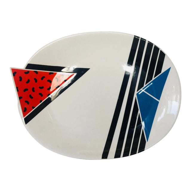1980s Memphis Style Kato Kogei Ceramic Platter For Sale