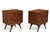 A sculptural pair of Mid Century nightstands, part of a four piece bedroom set we have for sale in a separate listing. The...