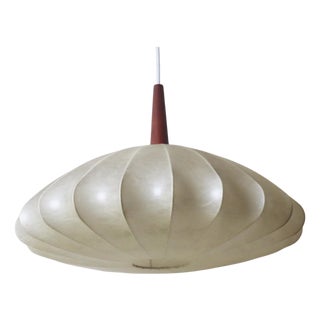 Cocoon Flower Pendant Lamp attributed to Friedel Brauer for Goldkant, 1960s For Sale