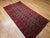 Textile Vintage Turkmen Rug, Hand-Knotted Wool, Allover Geometric Pattern, Pistachio Green & Red, 4x8 For Sale - Image 7 of 18