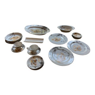 1970s Collection of Asian Style Plates and Serving Pieces- Set of 21 For Sale