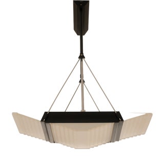 Italian Geometric Suspension Lamp with Murano Glass, 1960s For Sale