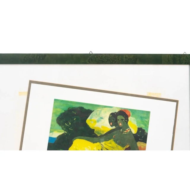 Print numbered 115/150 "Sorelle Somale" by Salvatore Fiume. Print 60x40 cm with guarantee certificate, green frame....