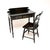 Antique Hitchcock Vanity Desk with Chair and Mirror, 1950, Set of 3 For Sale - Image 4 of 11