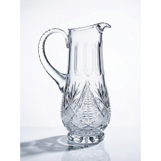 Large Cut Crystal Water Pitcher, 1980s For Sale - Image 11 of 11
