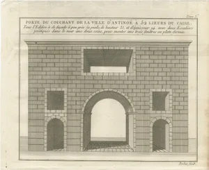 Portier, Western Gate of Antinoë, Egypt, Engraving, 1790