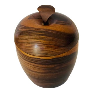 Vintage Walnut Root Tea Caddy For Sale