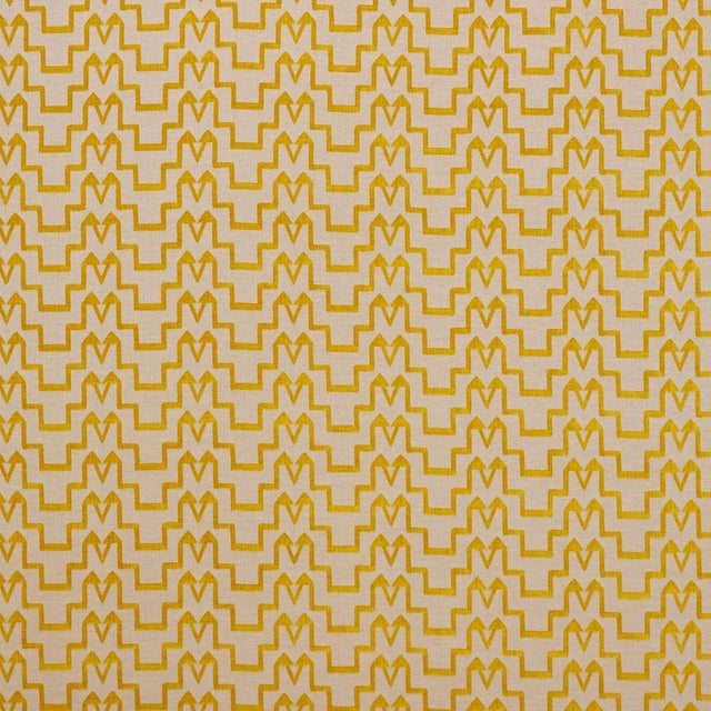 SAMPLE - Schumacher x David Kaihoi Turkish Step Fabric In Mimosa Glow For Sale