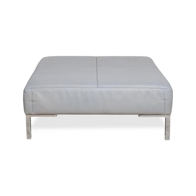 Animal Skin DS-112 Ottoman in Grey Leather from De Sede For Sale - Image 7 of 8